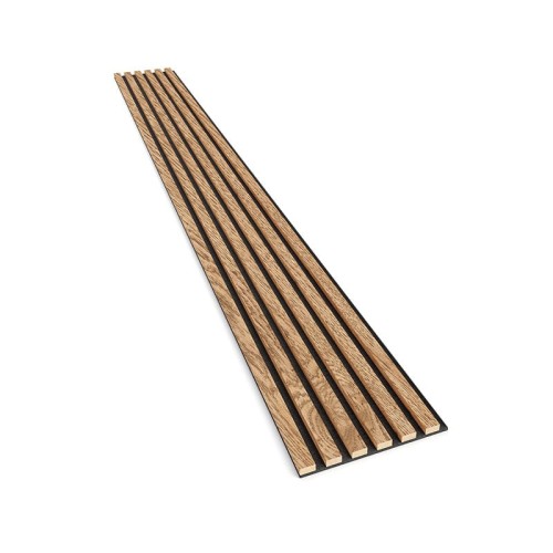 Lamele na czarnym filcu dąb fornir 30x2,4x270 cm LEO