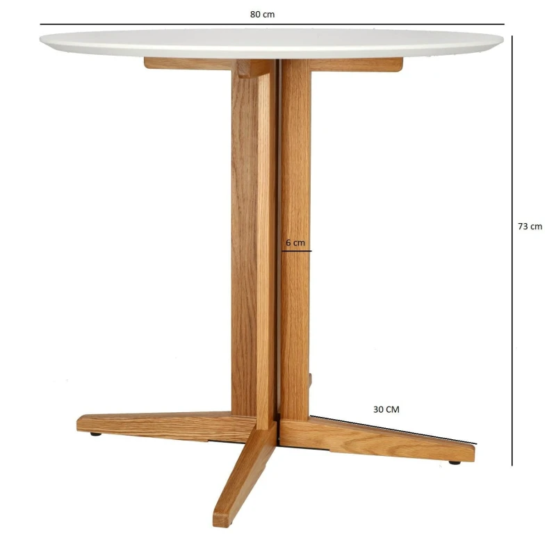 Stół Mauro 80cm dąb naturalny 10