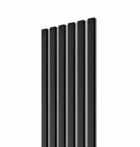 Lamele Slim CZARNE na szarym filcu 30x2,6x275 cm L3D