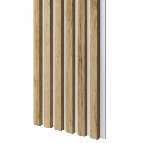 Lamele Slim DĄB WOTAN na białej płycie L3D