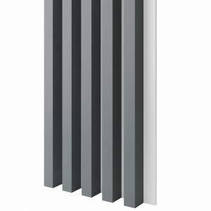 Lamele 3x4cm GRAFIT na białej płycie L3D