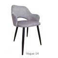 Krzesło tapicerowane Milano noga czarna metalowa 25