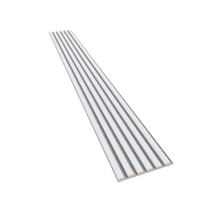 Lamele na szarym filcu Biały 30x2,4x275 cm LEO