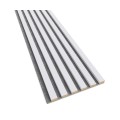 Lamele na szarym filcu Biały 30x2,4x275 cm LEO 2