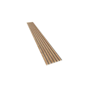 Lamele na szarym filcu dąb fornir 30x2,4x270 cm LEO
