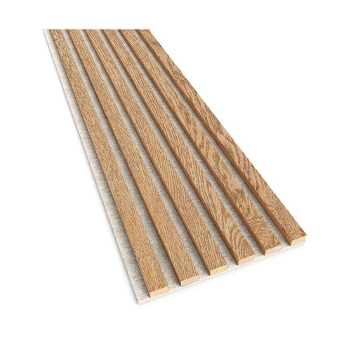 Lamele na beżowym filcu dąb fornir 30x2,4x270 cm LEO