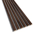 Lamele na szarym filcu orzech 30x2,4x275 cm LEO 3