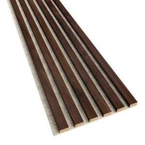 Lamele na beżowym filcu orzech 30x2,4x275 cm LEO