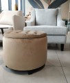 Pufa okrągła pikowana ze schowkiem Solano 52cm 8