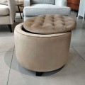 Pufa okrągła pikowana ze schowkiem Solano 52cm 9