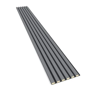 Lamele na czarnym filcu Szary 30x2,4x275 cm LEO