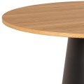 Stół okrągły Soli 120cm dąb/czarny 2