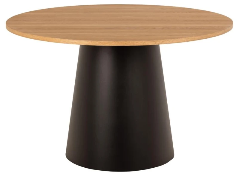 Stół okrągły Soli 120cm dąb/czarny 2