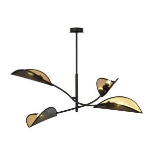 Lampa wisząca Lotus 4 Black/Gold