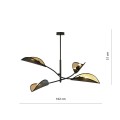 Lampa wisząca Lotus 4 Black/Gold 4