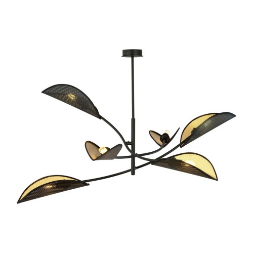 Lampa wisząca Lotus 6 Black/Gold
