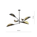 Lampa wisząca Lotus 6 Black/Gold 4