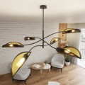 Lampa wisząca Lotus 6 Black/Gold 10