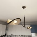 Lampa wisząca Lotus 2 Black/Rattan 2