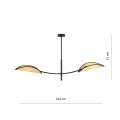 Lampa wisząca Lotus 2 Black/Rattan 8