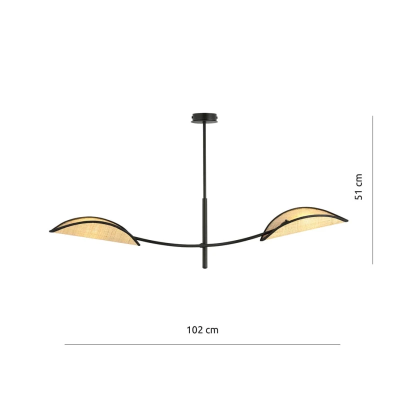 LOTUS 2 BLACK/RATTAN 7
