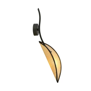 Kinkiet Lotus K1 Black/Rattan