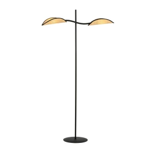 Lampa stojąca Lotus LP2 Black/Rattan