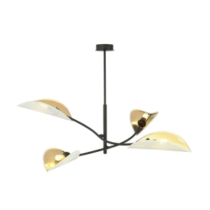 Lampa wisząca Lotus 4 White/Gold