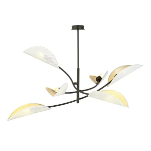 Lampa wisząca Lotus 6 White/Gold