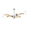 Lampa sufitowa Vene 6 Black/Rattan 10