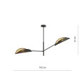 Lampa sufitowa Vene 2 Black/Gold 6
