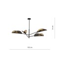 Lampa sufitowa Vene 4 Black/Gold 7