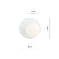 Kinkiet Oslo K1 White/Opal 7