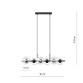 Lampa wisząca Rory 6 Transparent 4