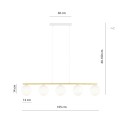Lampa wisząca Allora 5 WH Opal 5