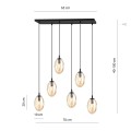 Lampa wisząca Astral 6 BL Miodowy 5