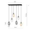 Lampa wisząca Astral 6 BL Mix 5