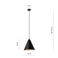 Lampa wisząca Rebel 1 Black/Gold 3