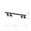 Lampa sufitowa Flash 4 Black 10
