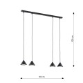Lampa wisząca Elit 4 Black 10