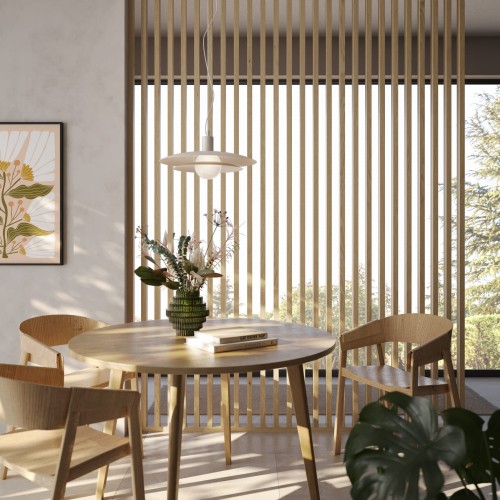 Ścianka z lameli – Dąb Europejski – gotowy zestaw 107–147 cm L3D