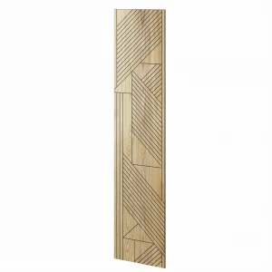 Panel frezowany fornir dębowy 60x275 cm - ISLA L3D