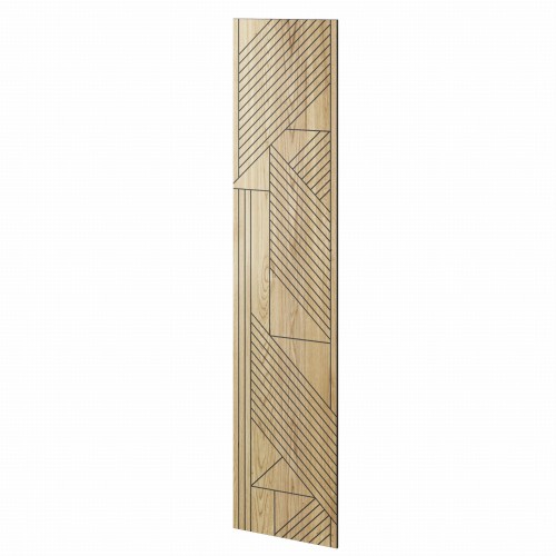 Panel frezowany fornir dębowy 60x275 cm - ISLA L3D