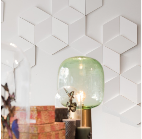 Panel ścienny 3D Rombus W100 Orac ściana biały