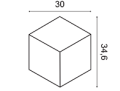 Panel ścienny 3D Rombus W105 Orac 30 x 34,6 x 3 cm 6
