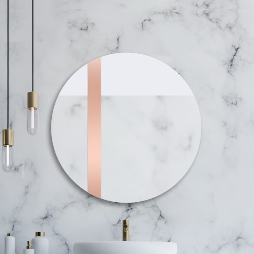 Lustro okrągłe Lea Rose Gold