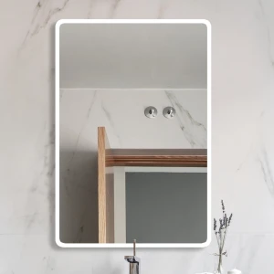 Lustro prostokątne Luna White w białej ramce