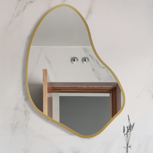 Lustro organiczne Mig Gold w złotej ramie