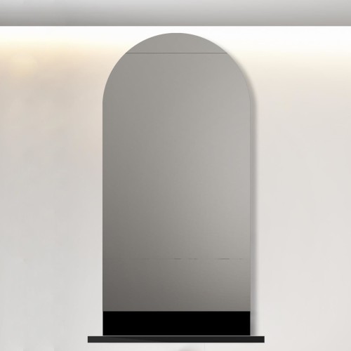 Lustro Krone Łuk z czarną metalową półką