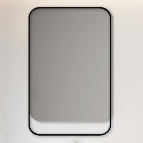 Lustro Berg Prostokątne w czarnej metalowej ramce